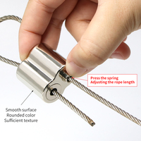 Crochet suspendu flexible, pince à câble en acier inoxydable pour cadre de peinture à l'huile légère, suspension de poids, pince à câble bidirectionnelle