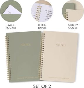 Custom A5 <b>Notebook</b> Planner Promotional Minimalist Daily Check-In Journal with Leather Cover for Effective Organization - Product Image 2