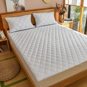 Double King Queen 100% Drap-housse imperméable Processus de matelassage Couvre-matelas Protecteur de lit Protege Couvre-lit Simple