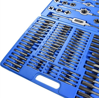 Kit de taraudage et de filetage professionnel en acier au carbone, 40 ou 110 pièces, métrique et SAE, M2-M18 M3-M12