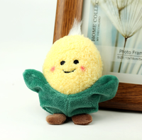 Super doux 10cm brocoli chou-fleur champignon peluche porte-clés jouet mignon oreiller accessoire