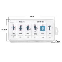 Assortiment de 100 clips de fixation pour voiture, taille 6, rivets à pression, panneau de porte, pare-chocs