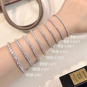 Luxury IGI Certified Lab Grown Diamond Tennis Bracelet 14K 18K <b>Solid</b> <b>Gold</b> VVS CVD Sparkling Fine Jewelry - Product Image 4