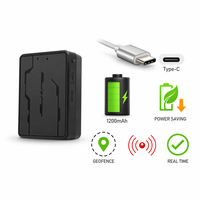 Localisateur rechargeable avec charge Type C et mode d'économie d'énergie, 4G LTE, 1200 mAh, géolocalisation, vibration, suivi GPS sans fil en temps réel