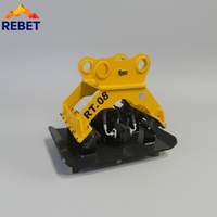 Compacteur de sol hydraulique REBET fiable pour excavatrice universelle, accessoire compacteur à plaques durable, pilonneuse compacteuse CE