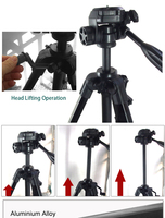 YuSen 60'' Alüminyum Profesyonel Tripod Kamera Telefonu Katlanabilir Hafif 10kg Taşıma Kapasiteli Çevirmeli Kilit Mini Tasarım Kablosuz