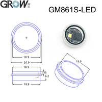 Lecteur de codes-barres 2D/1D/QR GROW GM861S-LED petit format USB/UART avec éclairage blanc pour Arduino .Net Windows Android