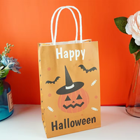 Sacs en papier kraft personnalisés pour Halloween, écologiques et recyclables, pour l'emballage de cadeaux de fête, vente en gros