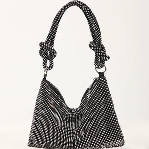 Sac fourre-tout pour femme tendance, étincelant, orné de strass, avec fermeture éclair, imperméable, grande capacité, en stock, vente chaude - Product Image 4