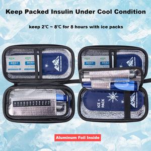 Kustom Logo EVA Insulin pena keren tas dengan 2 kemasan es Insulin <span class=keywords><strong>diabetes</strong></span> Travel Case portabel penyimpanan kotak paket medis - Product Image 2