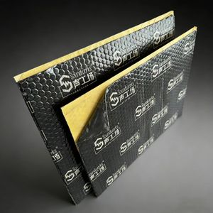 Soundworks D2L Tappetini Isolanti Acustici Moderni Impermeabili per Auto, in <span class=keywords><strong>Gomma</strong></span> Butilica con Foglio di Alluminio, Riduzione del Rumore di 20dB - Product Image 1