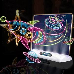 Pad luminoso occhiali 3D Tablet effetti di luce Puzzle Board tavolo da disegno 3D con penna per regali per bambini - Product Image 1