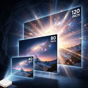 <span class=keywords><strong>Projecteur</strong></span> DLP 300 pouces le plus vendu en 2026, micro-<span class=keywords><strong>projecteur</strong></span> 3D, home cinéma, résolution 4K Android 9, utilisation en extérieur, prise US, OEM et ODM - Product Image 3