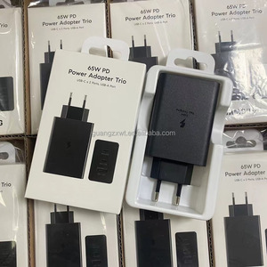 Adaptateur secteur USB-C EU PD <span class=keywords><strong>65W</strong></span> <span class=keywords><strong>Trio</strong></span> 3 ports, charge rapide super rapide, chargeur de type C pour <span class=keywords><strong>Samsung</strong></span> S26 Ultra EP-T6530, chargeur USB C <span class=keywords><strong>65W</strong></span> - Product Image 1