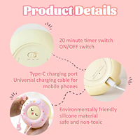 Lampe de bureau LED en silicone style moderne en forme de donut, lumière chaude, contrôle par capteur, support de téléphone, batterie, design chocolat, à tapoter
