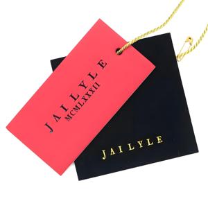 Factory Low Price Custom Color & Size Paper Tag Embossed High-End Hangtag for Clothes