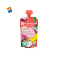 Op maat gemaakte bedrukte matte aluminium knijpzak voor fruitpuree en pap 121 ℃   Sterilisatie Spuitzak Voedselveilige Doypack Spuitzak