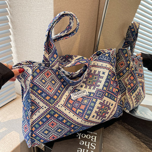<span class=keywords><strong>2025</strong></span> <span class=keywords><strong>New</strong></span> Arrival quốc gia phong cách thời trang dệt vai <span class=keywords><strong>Canvas</strong></span> Tote Túi cho phụ nữ - Product Image 1