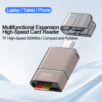 JAYA JY-G27 Type-C OTG V30 Pembaca Kartu TF Eksternal Kecepatan Tinggi 200MB/s Adaptor Kartu Memori Aluminium Alloy untuk Laptop/Ponsel/Tablet