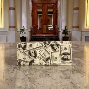 Porte-cartes court vintage avec poche avant, blocage RFID, multi-cartes, en cuir de vachette souple pleine fleur noir, fermeture ouverte, nylon, unisexe - Product Image 2