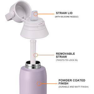 <span class=keywords><strong>Portable</strong></span> personnalisé 500 ml petite bouche couvercle voyage extérieur 304 acier inoxydable isolé sport bouteille d'eau - Product Image 4