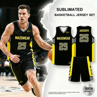 Uniforme Completo de Baloncesto Negro, Jersey de Baloncesto Profesional, Resistente a la Decoloración (Más de 50 Lavados), Conjunto de Uniforme Élite para Hombre Adulto