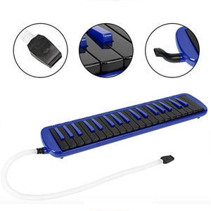 <span class=keywords><strong>Flauta</strong></span> de 37 Teclas de Color Azul y Negro, Instrumento Musical Educativo de Plástico, Melódica para Niños - Product Image 3