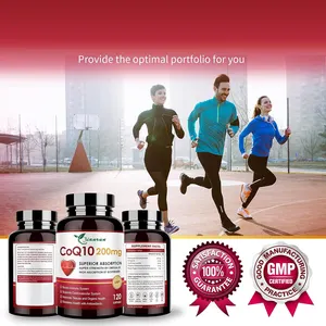 OEM COQ10 Soft Gel Cpasules Coq10 Coenzyme Q10 Capsules Antioxidant Anti-aging CoQ10 Soft Capsule