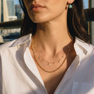 Collier plaqué or, collier ras du <span class=keywords><strong>cou</strong></span> en acier inoxydable, collier avec pendentif croix, bijoux imperméables, collier CZ pour <span class=keywords><strong>femme</strong></span> - Product Image 3