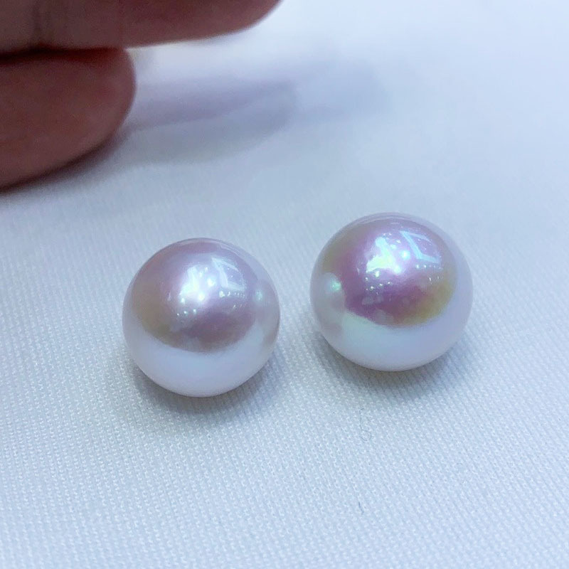 あおごん様ご確認用　本真珠　淡水エジソンパール　11㍉ペア　ピンクパールルース 10mm 11mm 12mm エジソンパール パーフェクトラウンド 3A品質 淡水