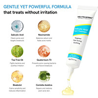 Gel anti-acné à l'acide salicylique pour le visage, hydratant et apaisant, contrôle du sébum, soin doux BHA, marque privée