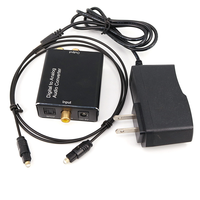 Convertidor de Audio Digital a Analógico 3.5, Coaxial, de Fibra Óptica a Analógico, Decodificador Spdif a Lotus, Carcasa de Aleación de Aluminio, Negro
