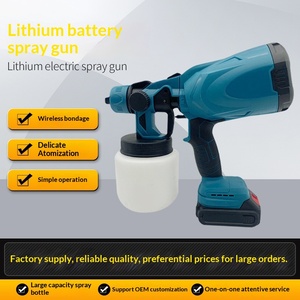 Pistolet pulvérisateur de peinture mural électrique silencieux à batterie lithium avec moteur tout en cuivre et buse de 1,8 mm, sans fil et portable - Product Image 2