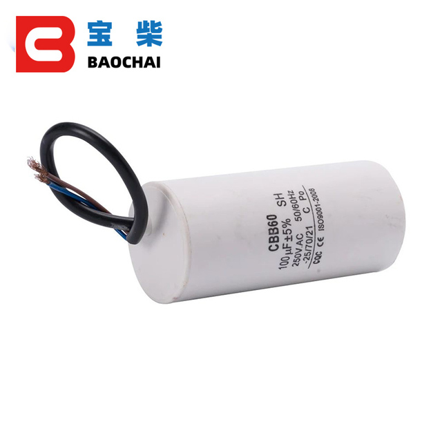 60uf 450V 45uf Running Motor Electric Capacitor AC Single Phase 220V Genset Diesel Generator Rubber Starting Film Capacitor