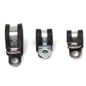 Vòng lặp cao su đệm Fastener lót cách điện kẽm mạ P kẹp cáp clip Ống kẹp - Product Image 1