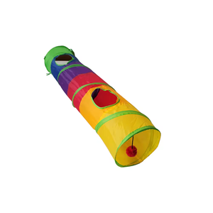 Einfaches Design Regenbogen Vierseitiger Hunde-und Katzen spielzeug tunnel Beliebtes interaktives Bewegungs spielzeug für Haustiere im Innen-und Außenbereich - Product Image 2