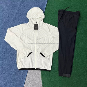 Nouvelle collection Printemps 2026 Sport Brand : Pantalon en soie glacée à séchage rapide avec petite boucle et Survêtements décontractés sportifs avec sweat à capuche zippé pour Hommes et Femmes - Product Image 3