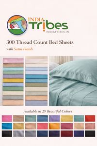 Juego de Sábanas Bordadas a Mano 100% Algodón Azul Agua – Motivo Floral Rosa, Ropa de Cama Transpirable con Fundas de Almohada a Juego - Product Image 3