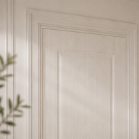 Porte en PVC plaqué sous vide avec motif sculpté, résistante à l'humidité, anti-déformation, qualité durable pour la décoration résidentielle