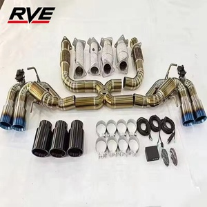ระบบท่อไอเสียไทเทเนียม RVE สำหรับ Corvette C8 Z06 Catback Exhaust ใช้ได้กับวาล์ว OEM พร้อมปลายท่อคาร์บอนไฟเบอร์สำหรับรถยนต์ - Product Image 1