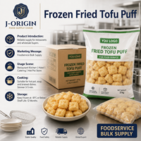 Pâtes de tofu frites surgelées 500g, ingrédient pour fondue chinoise, aliment végétarien surgelé, approvisionnement en gros pour la restauration, sac OEM, Halal