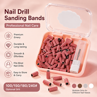 Yaqin OEM ODM Bandes de ponçage miniatures roses améliorées, grains 100/150/180/240, pour le retrait de vernis gel, manucure et pédicure, avec logo personnalisé