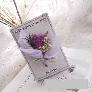 กล่องของขวัญวันแม่ DREA ช่อดอกไม้แห้งขนาดเล็ก การ์ดอวยพร วันวาเลนไทน์ ดอกไม้แห้งสำหรับห่อของขวัญ - Product Image 6