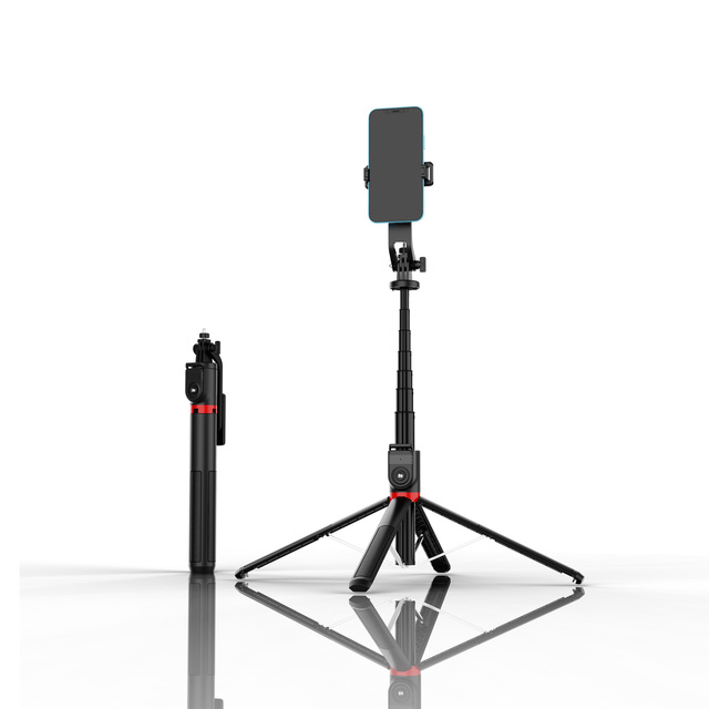 High Quality Extendable Selfie Stick Phone Tripod with Wireless Remote 360 Rotation Optional Vlog Light Mini Camera Accessory