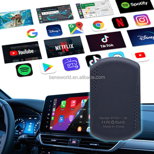 กล่อง AI CarPlay ไร้สาย OEM ODM 4GB 32GB กล่องมัลติมีเดียอัจฉริยะ รองรับ <span class=keywords><strong>Netflix</strong></span> YouTube Play Store ดาวน์โหลดแอป - Product Image 3