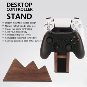 Estante de almacenamiento de madera creativo transfronterizo, estante de exhibición y almacenamiento para mandos de juegos de escritorio para el hogar, estante de madera maciza para mandos de juegos - Product Image 2