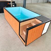Piscine modulaire préfabriquée de luxe en acier durable, design moderne pour appartement, parc, utilisation en extérieur