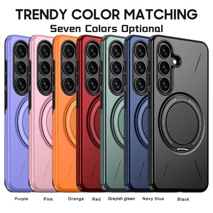 Cover per Telefono 2 in 1 in TPU+PC+Lega di Alluminio con Supporto Rotante a <span class=keywords><strong>O</strong></span>, Compatibile con Ricarica Wireless per <span class=keywords><strong>Samsung</strong></span> S26, S26 Plus, S26 Ultra - Product Image 5
