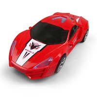 Coche de Juguete Transformable KK 2025 con Luces LED y Música, Juguete de Plástico Resistente para Niños y Niñas, Regalo Educativo