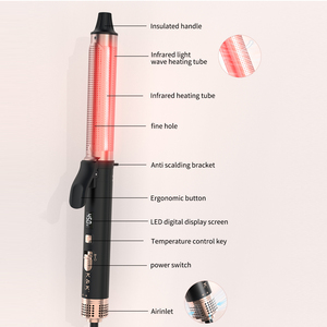 Fer à boucler électrique infrarouge en céramique certifié international, rotatif à 360 degrés avec écran LCD, pour usage domestique et hôtelier - Product Image 2